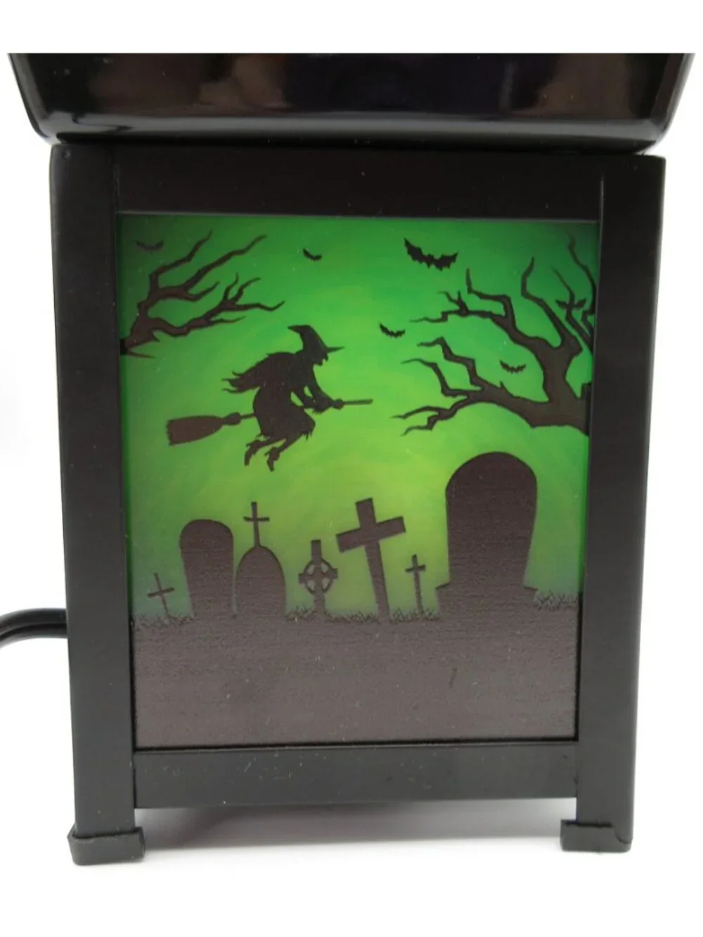 Retired Scentsy Black Pumpkin Graveyard Halloween Decor Wax Warmer Original Box